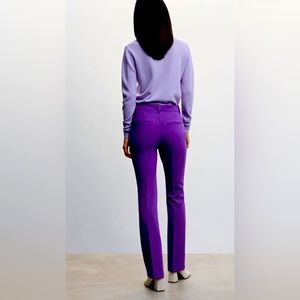 NWT Massimo Dutti Purple Belted High Waisted Slacks